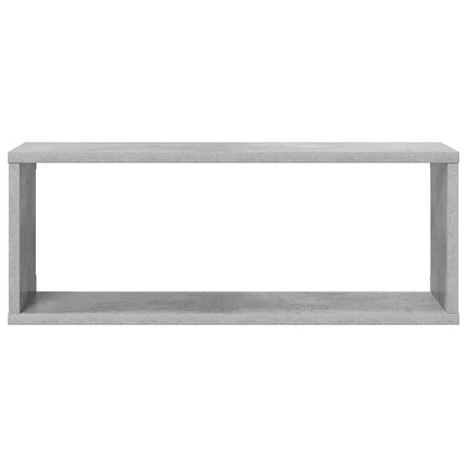 væghylder 4 stk. 60x15x23cm kubeformet konstrueret træ betongrå