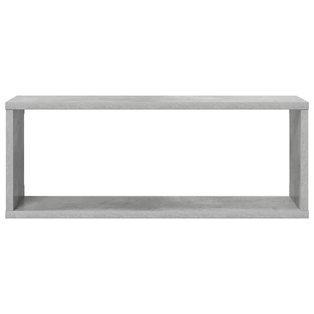 væghylder 4 stk. 60x15x23cm kubeformet konstrueret træ betongrå
