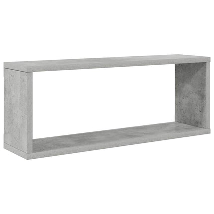 væghylder 6 stk. 60x15x23cm kubeformet konstrueret træ betongrå