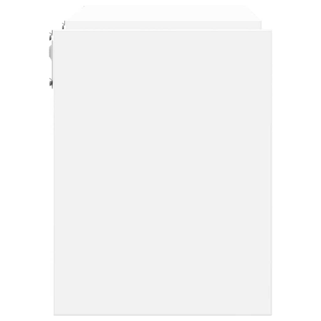 væghængte hylder 2 stk. 100x15x20 konstrueret træ hvid