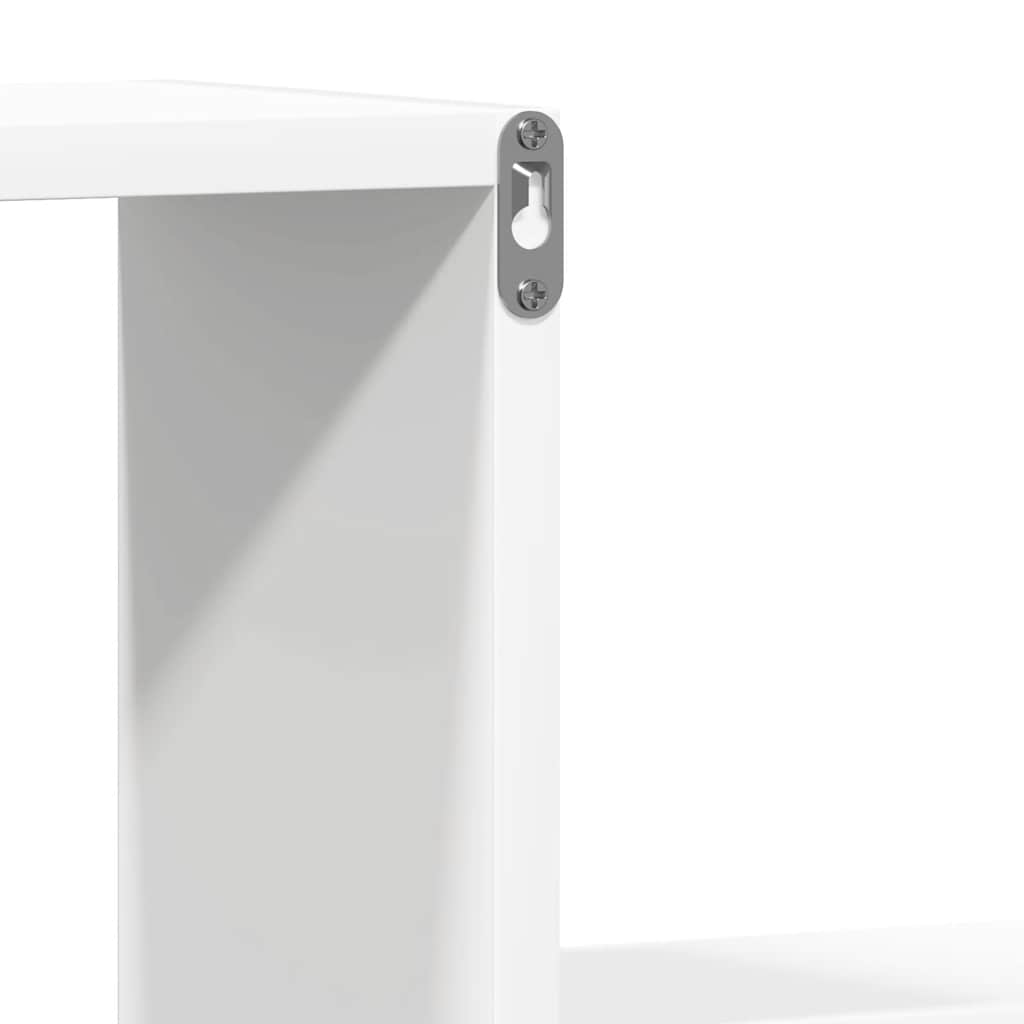 væghængte hylder 2 stk. 100x15x20 konstrueret træ hvid