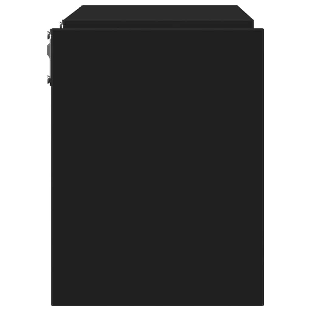 væghængte kubehylder 2 stk. 100x15x20 cm konstrueret træ sort