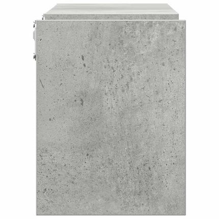 væghylder 2 stk. 100x15x20 cm konstrueret træ betongrå