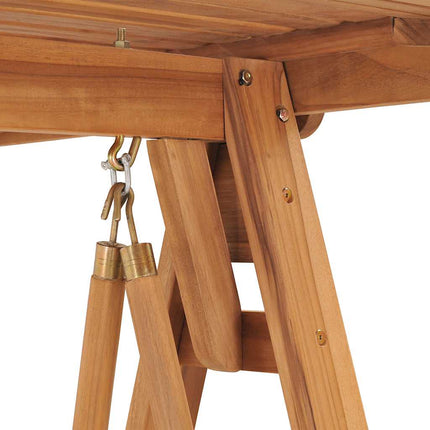 gyngebænk 174 cm massivt teaktræ