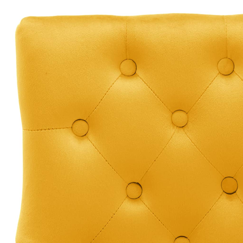 spisebordsstole 2 stk. fløjl gul