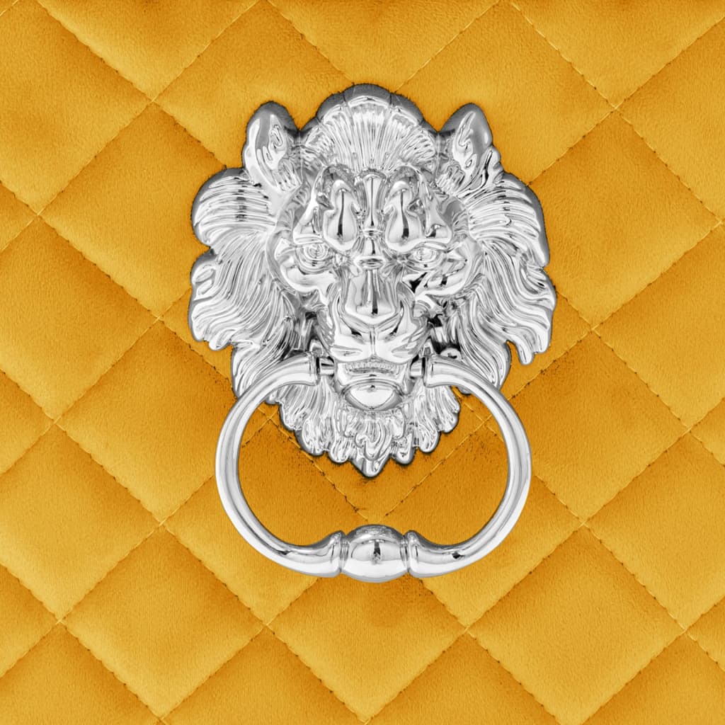 spisebordsstole 2 stk. fløjl gul