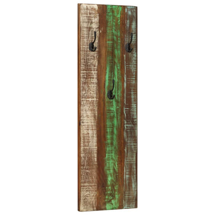 væghængte knagerækker 2 stk. 36x3x110 cm massivt genbrugstræ