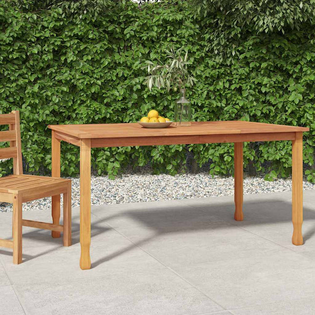 havebord 150x90x75 cm massivt teaktræ