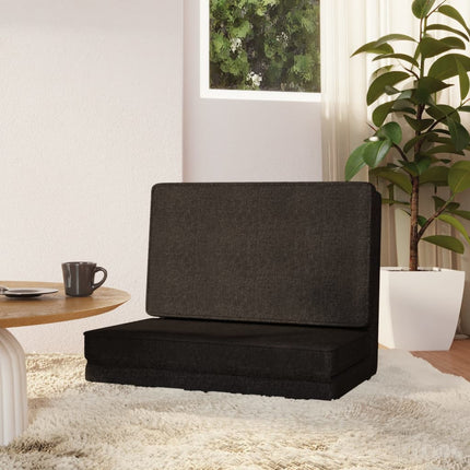 foldbar gulvstol stof sort