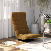 drejelig gulvstol fløjl brun