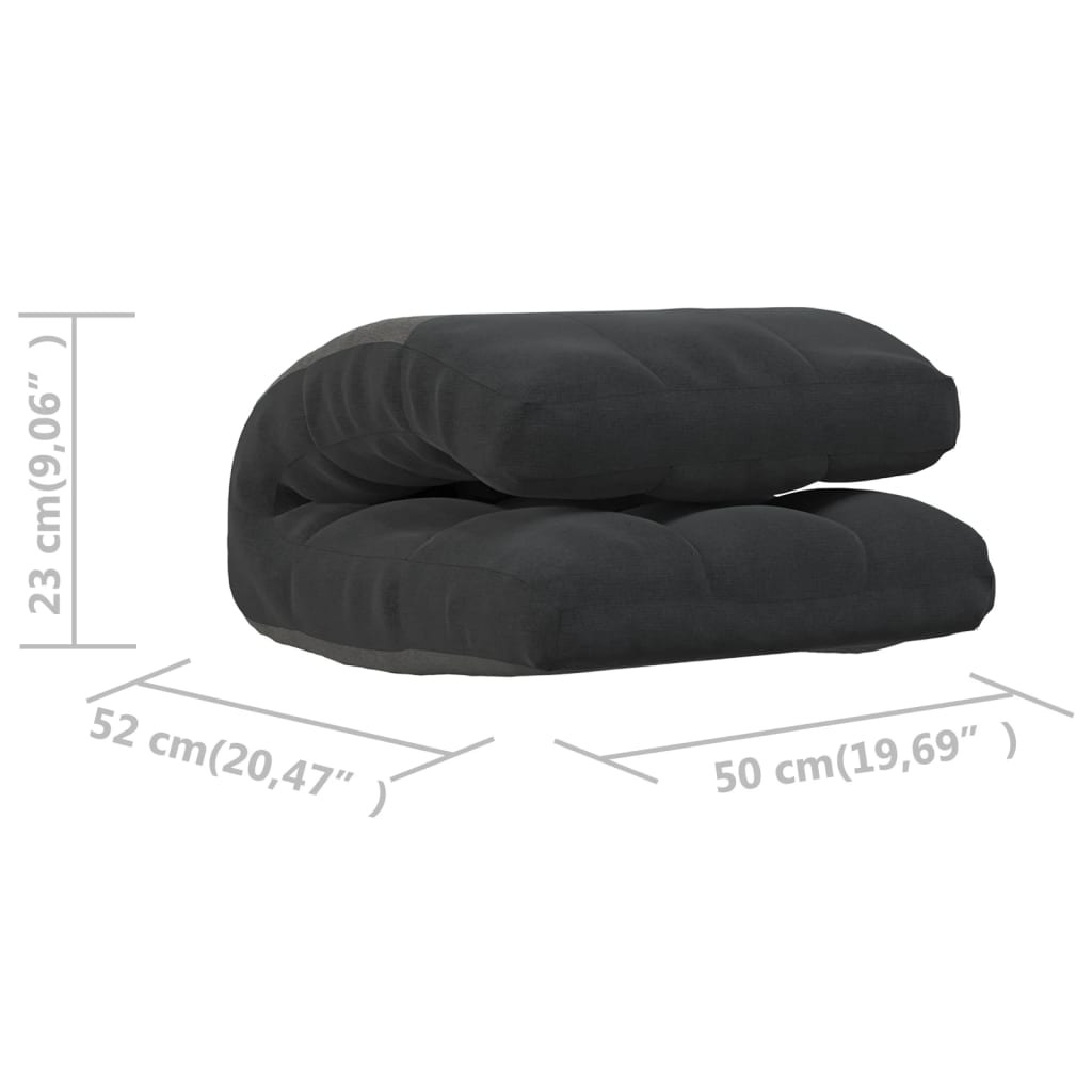 foldbar gulvstol stof sort