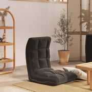 foldbar gulvstol stof sort