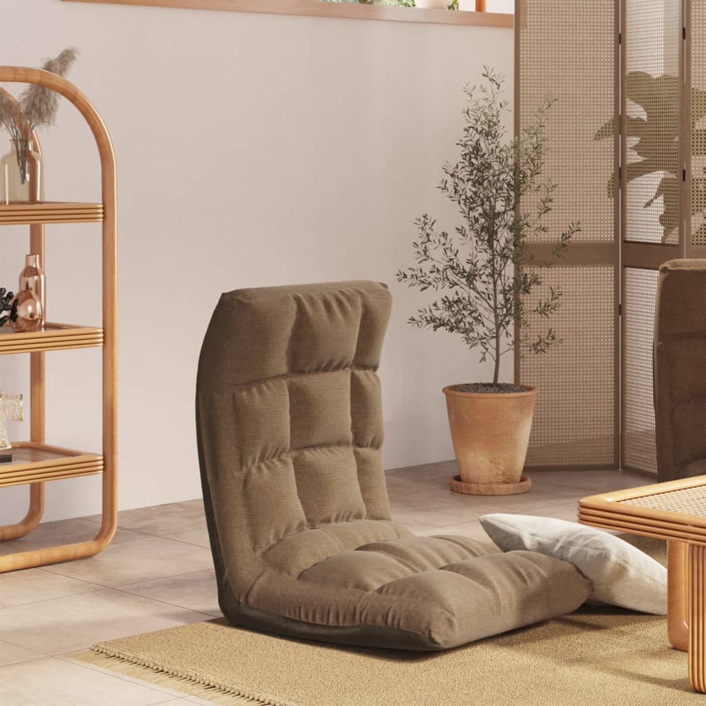 foldbar gulvstol stof gråbrun