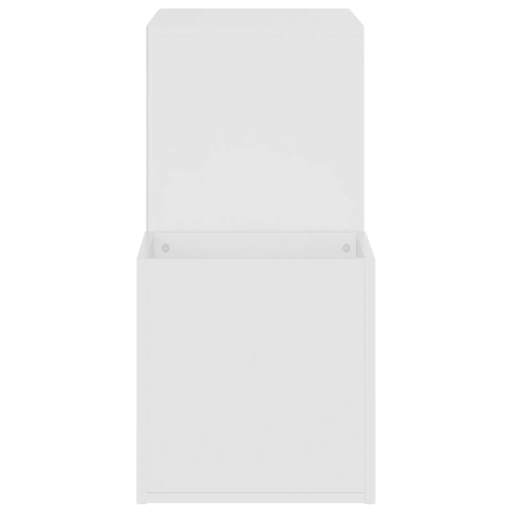 skoskab 105x35,5x70 cm konstrueret træ hvid