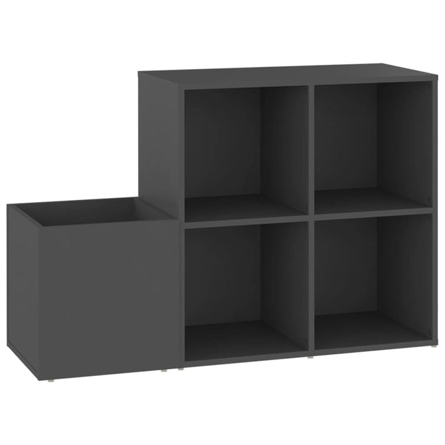 skoskab 105x35,5x70 cm konstrueret træ grå