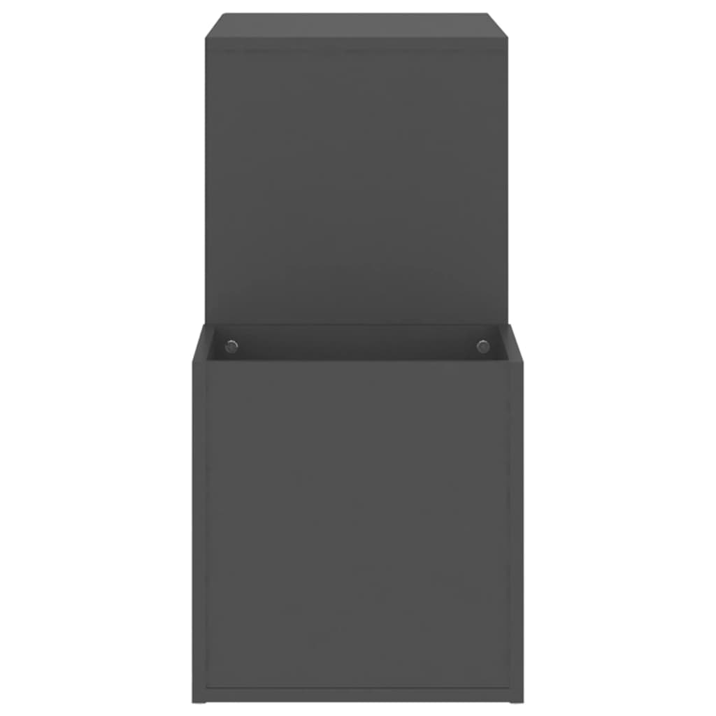 skoskab 105x35,5x70 cm konstrueret træ grå