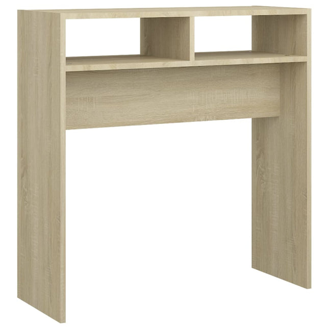 konsolbord 78x30x80 cm konstrueret træ sonoma-eg
