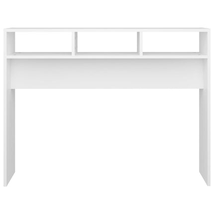 konsolbord 105x30x80 cm konstrueret træ hvid