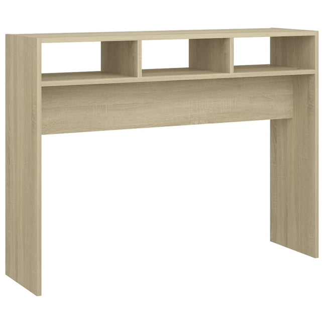 konsolbord 105x30x80 cm konstrueret træ sonoma-eg