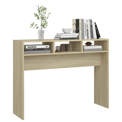 konsolbord 105x30x80 cm konstrueret træ sonoma-eg