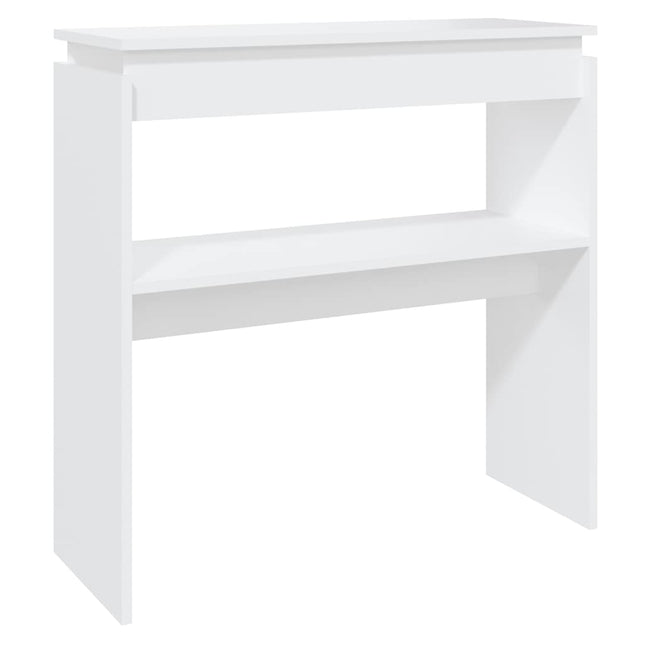 konsolbord 80x30x80 cm konstrueret træ hvid