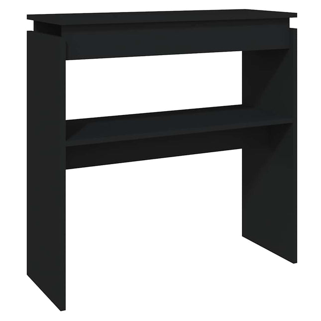 konsolbord 80x30x80 cm konstrueret træ sort