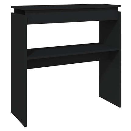 konsolbord 80x30x80 cm konstrueret træ sort
