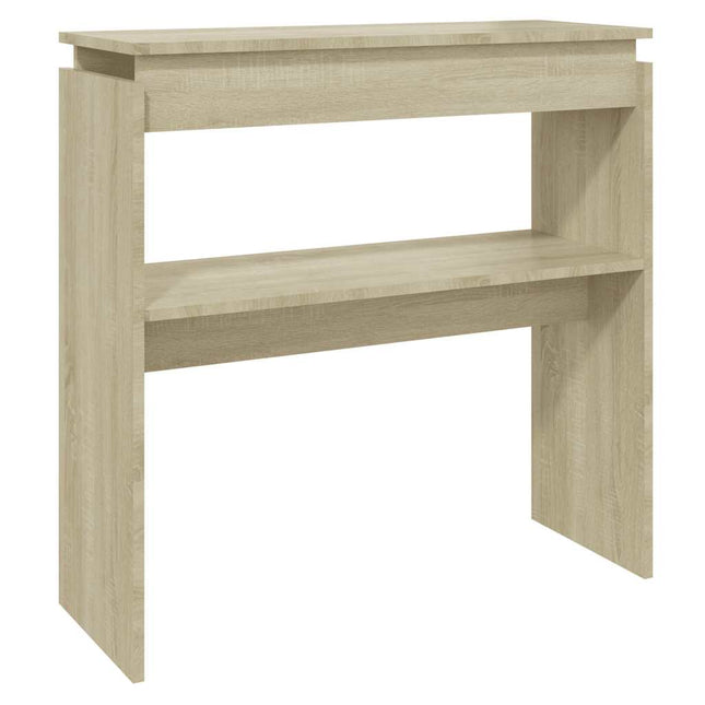 konsolbord 80x30x80 cm konstrueret træ sonoma-eg
