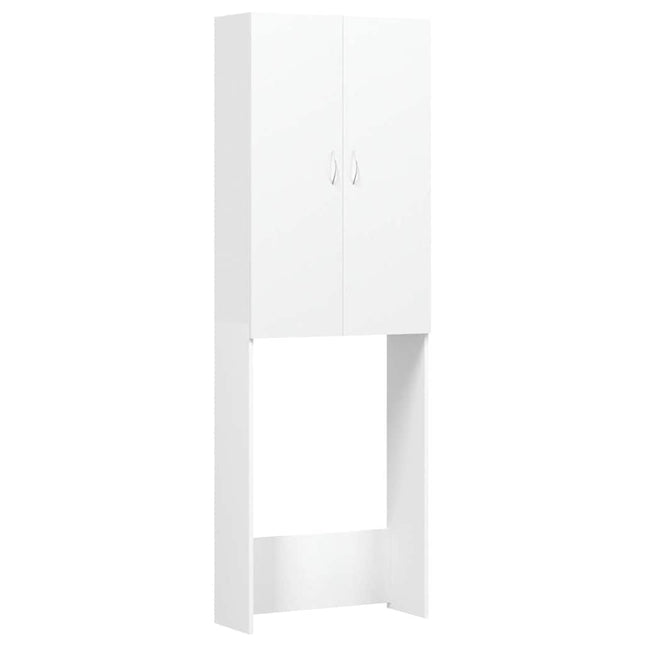 badeværelsesskab til vaskemaskine 64x25,5x190 cm hvid