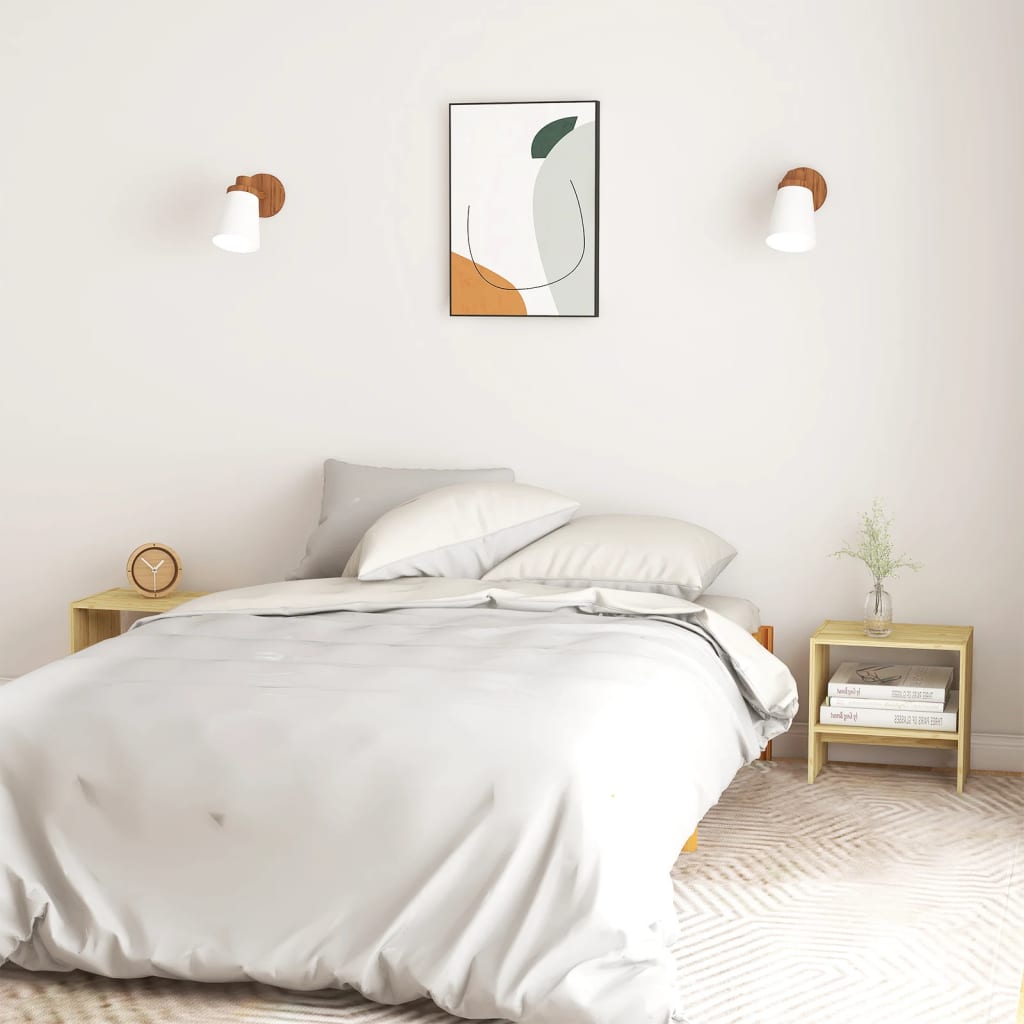 sengeborde 2 stk. 40x30,5x40 cm massivt fyrretræ