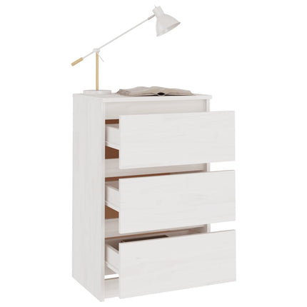 sengeborde 2 stk. 40x29,5x64 cm massivt fyrretræ hvid