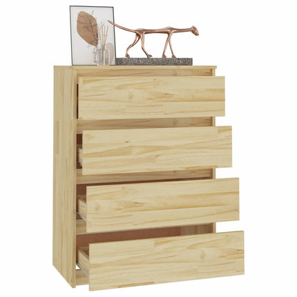 kommode 60x36x84 cm massivt fyrretræ