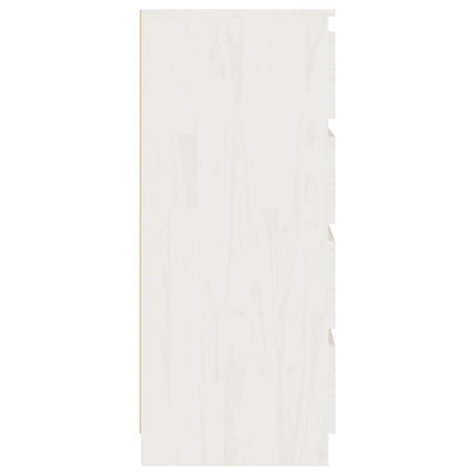 kommode 60x36x84 cm massivt fyrretræ hvid