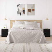 sengeskabe 2 stk. 40x31x50 cm massivt fyrretræ sort