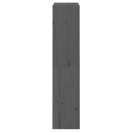 bogreol/rumdeler 60x30x135,5 cm massivt fyrretræ grå