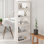 bogreol/rumdeler 60x30x167,5 cm massivt fyrretræ hvid