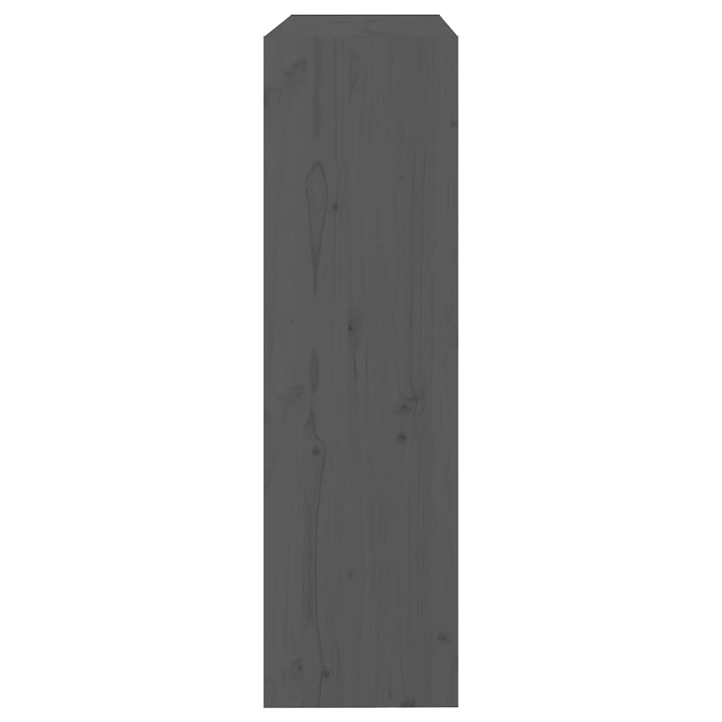 bogreol/rumdeler 80x30x103,5 cm massivt fyrretræ grå