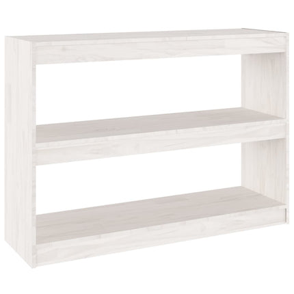 bogreol/rumdeler 100x30x71,5 cm massivt fyrretræ hvid