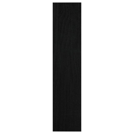bogreol/rumdeler 100x30x135,5 cm massivt fyrretræ sort