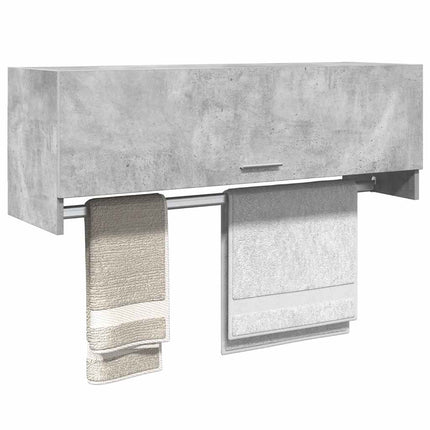 garderobeskab 100x32,5x35 cm konstrueret træ betongrå