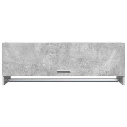 garderobeskab 100x32,5x35 cm konstrueret træ betongrå