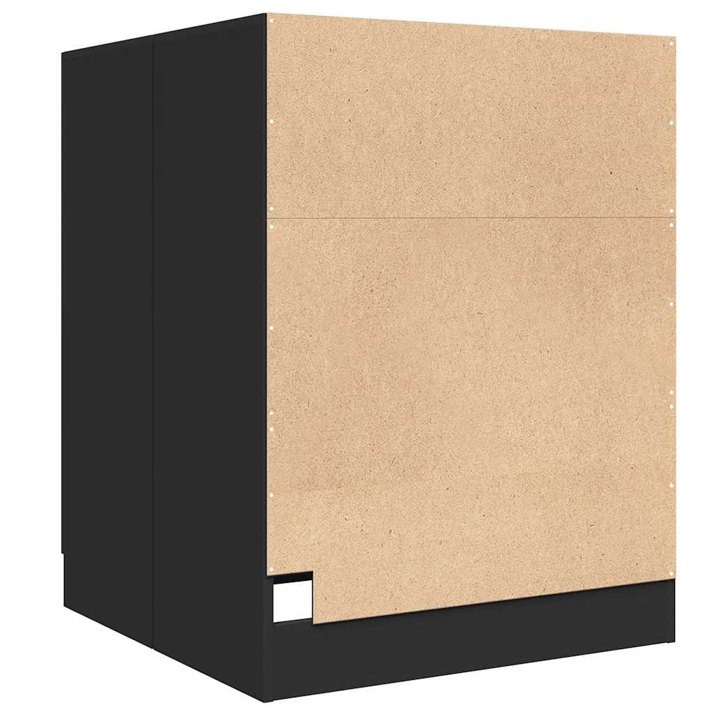 vaskemaskineskab 71x71,5x91,5 cm sort