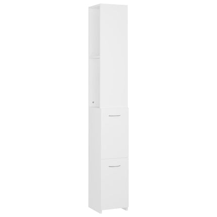 badeværelsesskab 25x26,5x170 cm konstrueret træ hvid