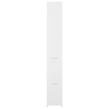 badeværelsesskab 25x26,5x170 cm konstrueret træ hvid