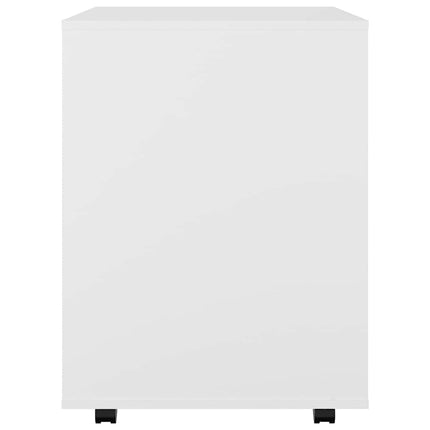 rulleskab 60x53x72 cm konstrueret træ hvid
