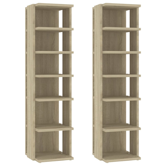skoskabe 2 stk. 27,5x27x102 cm sonoma-eg