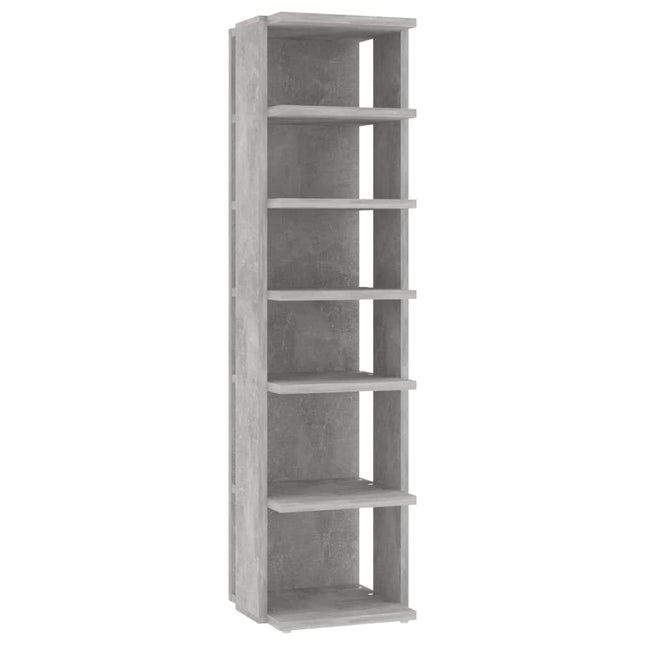 skoskab 27,5x27x102 cm konstrueret træ betongrå