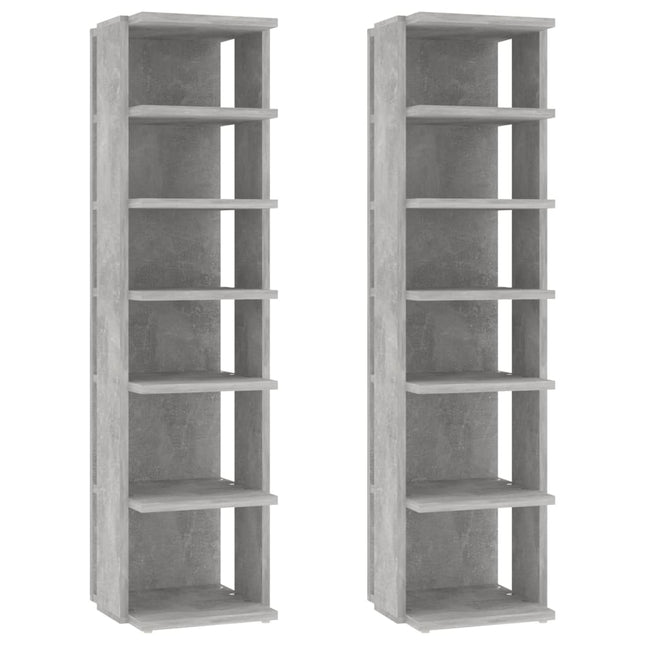 skoskabe 2 stk. 27,5x27x102 cm betongrå