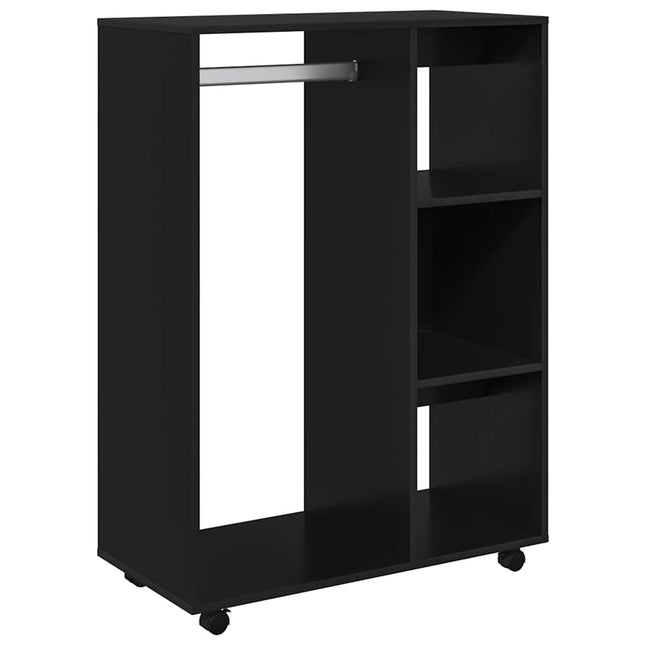 klædeskab 80x40x110 cm konstrueret træ sort
