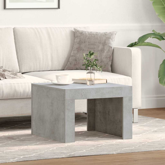 sofabord 50x50x35 cm konstrueret træ betongrå